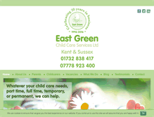 Tablet Screenshot of eastgreenchildcare.co.uk